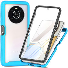 Carcasa Bumper Funda Silicona Transparente 360 Grados ZJ4 para Huawei Honor Magic4 Lite 4G Azul Cielo