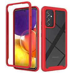 Carcasa Bumper Funda Silicona Transparente 360 Grados ZJ4 para Samsung Galaxy A05s Rojo