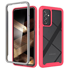 Carcasa Bumper Funda Silicona Transparente 360 Grados ZJ4 para Samsung Galaxy A15 5G Rosa Roja