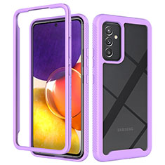Carcasa Bumper Funda Silicona Transparente 360 Grados ZJ4 para Samsung Galaxy A82 5G Purpura Claro