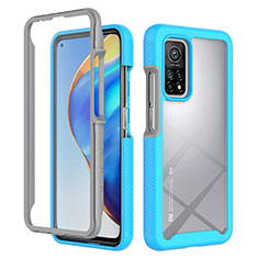 Carcasa Bumper Funda Silicona Transparente 360 Grados ZJ4 para Xiaomi Mi 10T 5G Azul Cielo