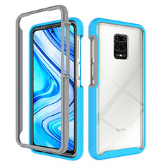 Carcasa Bumper Funda Silicona Transparente 360 Grados ZJ4 para Xiaomi Poco M2 Pro Azul Cielo