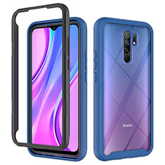 Carcasa Bumper Funda Silicona Transparente 360 Grados ZJ4 para Xiaomi Redmi 9 Azul