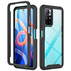 Carcasa Bumper Funda Silicona Transparente 360 Grados ZJ4 para Xiaomi Redmi Note 11T 5G Negro