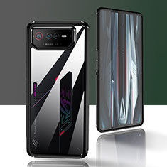 Carcasa Bumper Funda Silicona Transparente 360 Grados ZJ5 para Asus ROG Phone 6 Negro