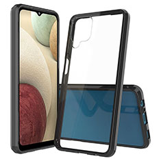 Carcasa Bumper Funda Silicona Transparente 360 Grados ZJ5 para Samsung Galaxy A12 Nacho Negro