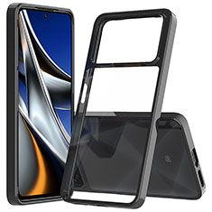 Carcasa Bumper Funda Silicona Transparente 360 Grados ZJ5 para Xiaomi Poco X4 Pro 5G Negro