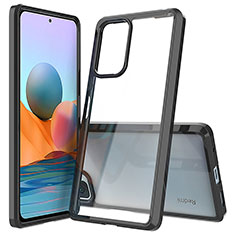 Carcasa Bumper Funda Silicona Transparente 360 Grados ZJ5 para Xiaomi Redmi Note 10 Pro 4G Negro