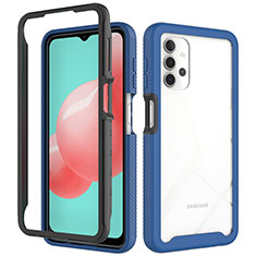 Carcasa Bumper Funda Silicona Transparente 360 Grados ZJ6 para Samsung Galaxy A32 5G Azul