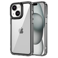 Carcasa Bumper Funda Silicona Transparente AC1 para Apple iPhone 15 Negro