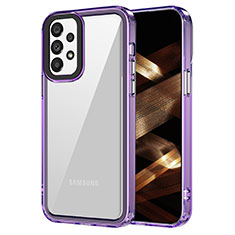 Carcasa Bumper Funda Silicona Transparente AC1 para Samsung Galaxy A52s 5G Purpura Claro