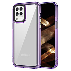 Carcasa Bumper Funda Silicona Transparente AC1 para Samsung Galaxy M32 4G Purpura Claro