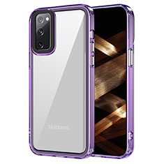 Carcasa Bumper Funda Silicona Transparente AC1 para Samsung Galaxy S20 FE (2022) 5G Purpura Claro