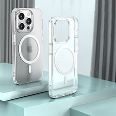 Carcasa Bumper Funda Silicona Transparente con Mag-Safe Magnetic QC1 para Apple iPhone 13 Pro Claro