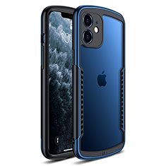 Carcasa Bumper Funda Silicona Transparente Espejo H01 para Apple iPhone 12 Azul