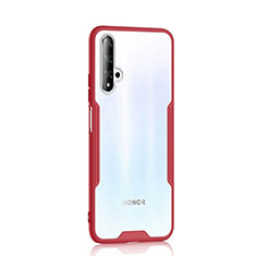 Carcasa Bumper Funda Silicona Transparente Espejo H01 para Huawei Honor 20 Rojo