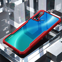 Carcasa Bumper Funda Silicona Transparente Espejo H01 para Huawei Nova 5i Rojo
