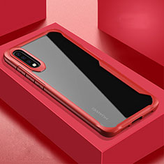 Carcasa Bumper Funda Silicona Transparente Espejo H01 para Huawei P20 Pro Rojo