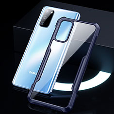 Carcasa Bumper Funda Silicona Transparente Espejo H01 para Samsung Galaxy S20 5G Azul
