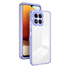 Carcasa Bumper Funda Silicona Transparente Espejo H01P para Huawei Honor X8 4G Morado