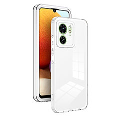 Carcasa Bumper Funda Silicona Transparente Espejo H01P para Motorola Moto Edge 40 5G Blanco