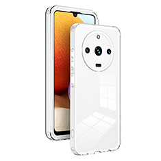 Carcasa Bumper Funda Silicona Transparente Espejo H01P para Realme 11 Pro+ Plus 5G Blanco