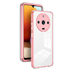 Carcasa Bumper Funda Silicona Transparente Espejo H01P para Realme 11 Pro+ Plus 5G Oro Rosa