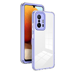 Carcasa Bumper Funda Silicona Transparente Espejo H01P para Xiaomi Mi 11T Pro 5G Morado