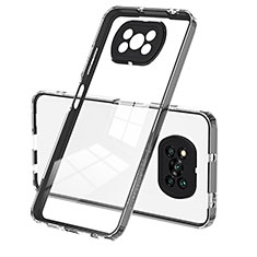 Carcasa Bumper Funda Silicona Transparente Espejo H01P para Xiaomi Poco X3 Pro Negro