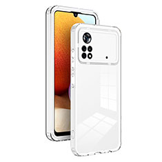 Carcasa Bumper Funda Silicona Transparente Espejo H01P para Xiaomi Poco X4 Pro 5G Blanco