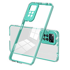 Carcasa Bumper Funda Silicona Transparente Espejo H01P para Xiaomi Redmi Note 11 Pro 4G Verde