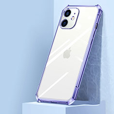 Carcasa Bumper Funda Silicona Transparente Espejo H02 para Apple iPhone 12 Purpura Claro