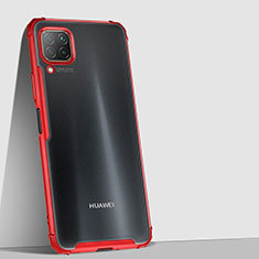 Carcasa Bumper Funda Silicona Transparente Espejo H02 para Huawei Nova 7i Rojo