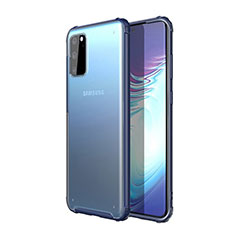 Carcasa Bumper Funda Silicona Transparente Espejo H02 para Samsung Galaxy S20 Azul
