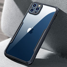 Carcasa Bumper Funda Silicona Transparente Espejo H03 para Apple iPhone 12 Pro Max Negro