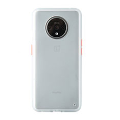 Carcasa Bumper Funda Silicona Transparente Espejo H03 para OnePlus 7T Blanco