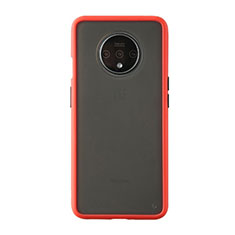 Carcasa Bumper Funda Silicona Transparente Espejo H03 para OnePlus 7T Rojo