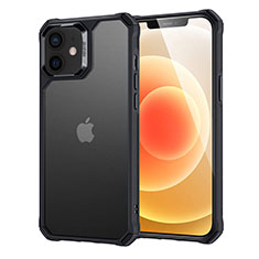 Carcasa Bumper Funda Silicona Transparente Espejo H04 para Apple iPhone 12 Mini Negro