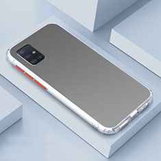 Carcasa Bumper Funda Silicona Transparente Espejo M01 para Samsung Galaxy A71 5G Blanco