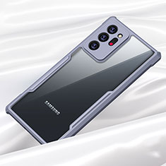 Carcasa Bumper Funda Silicona Transparente Espejo M01 para Samsung Galaxy Note 20 Ultra 5G Gris Lavanda