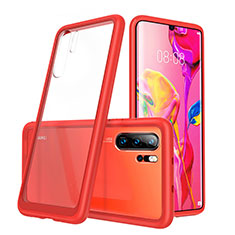 Carcasa Bumper Funda Silicona Transparente Espejo M02 para Huawei P30 Pro New Edition Rojo