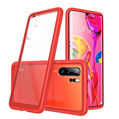 Carcasa Bumper Funda Silicona Transparente Espejo M02 para Huawei P30 Pro Rojo