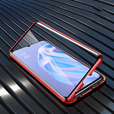 Carcasa Bumper Funda Silicona Transparente Espejo M02 para Oppo A91 Rojo