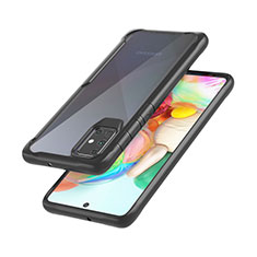 Carcasa Bumper Funda Silicona Transparente Espejo M02 para Samsung Galaxy A71 5G Negro