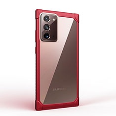 Carcasa Bumper Funda Silicona Transparente Espejo M02 para Samsung Galaxy Note 20 5G Rojo