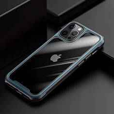 Carcasa Bumper Funda Silicona Transparente Espejo M03 para Apple iPhone 12 Pro Azul