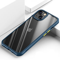 Carcasa Bumper Funda Silicona Transparente Espejo M03 para Apple iPhone 13 Mini Azul