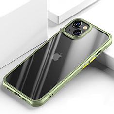 Carcasa Bumper Funda Silicona Transparente Espejo M03 para Apple iPhone 13 Mini Verde