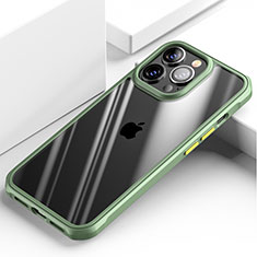 Carcasa Bumper Funda Silicona Transparente Espejo M03 para Apple iPhone 13 Pro Max Verde