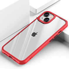 Carcasa Bumper Funda Silicona Transparente Espejo M03 para Apple iPhone 13 Rojo